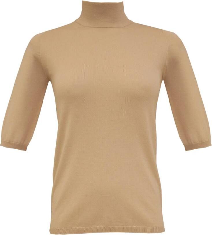 Max Mara Stijlvolle Vacillo Albino Pullover Beige Dames