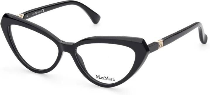 Max Mara Stijlvolle zwarte acetaatbril Zwart Dames