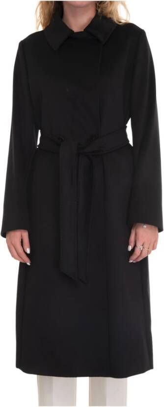 Max Mara Studio Bcollag Woolen coat Zwart Dames