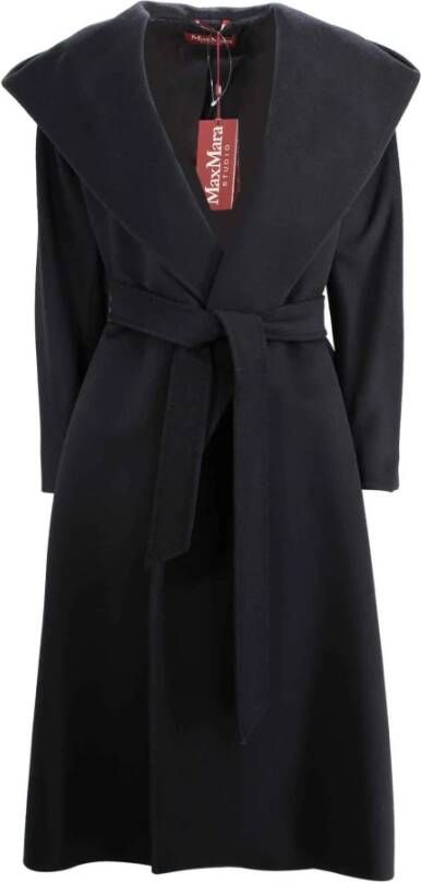 Max Mara Studio Belted Coats Zwart Dames