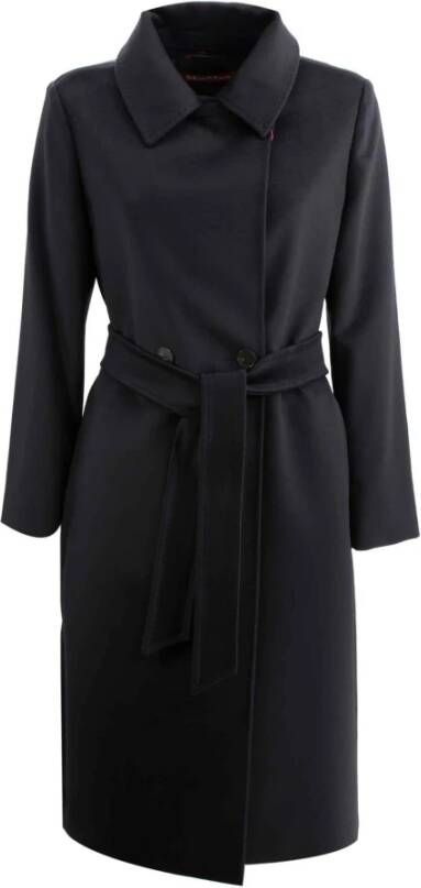 Max Mara Studio Belted Coats Zwart Dames
