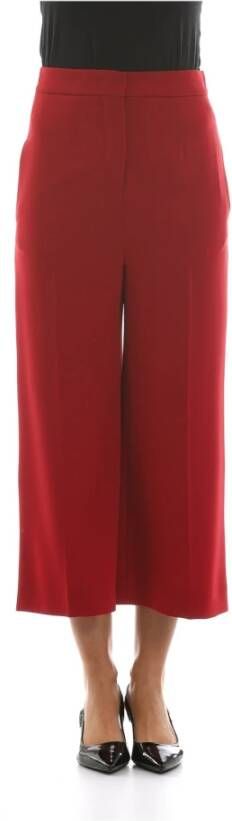 Max Mara Studio Bijgesneden cady broek Rood Dames