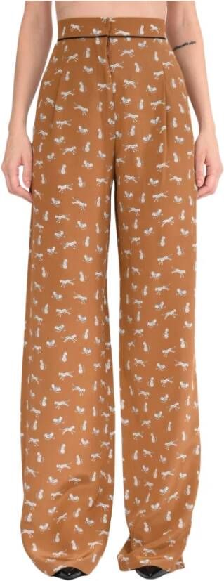 Max Mara Studio Brede broek Brown Dames