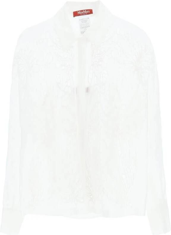 Max Mara Studio Geborduurd shirt White Dames
