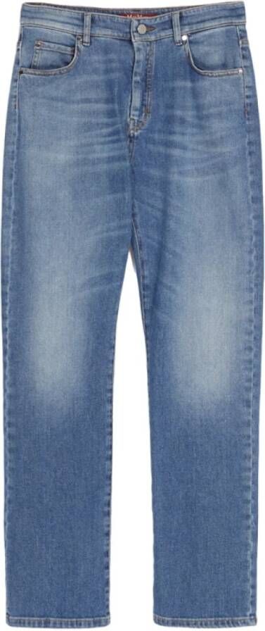 Max Mara Studio Wijde Jeans voor Vrouwen Blue Dames