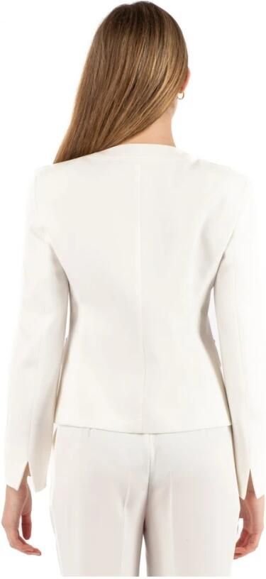 Max Mara Studio Witte Jassen in Triacetaat Polyester Mix White Dames - Foto 9