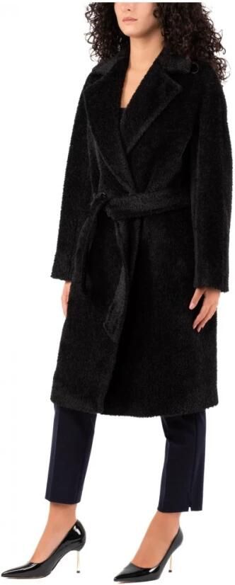 Max Mara Studio Lange jas van alpacamix met reverskraag model 'GALANTE'