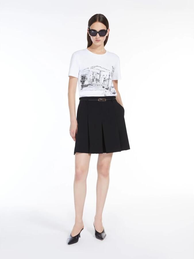 Max Mara Studio Hoge taille cady shorts met bijpassende riem Black Dames - Foto 3