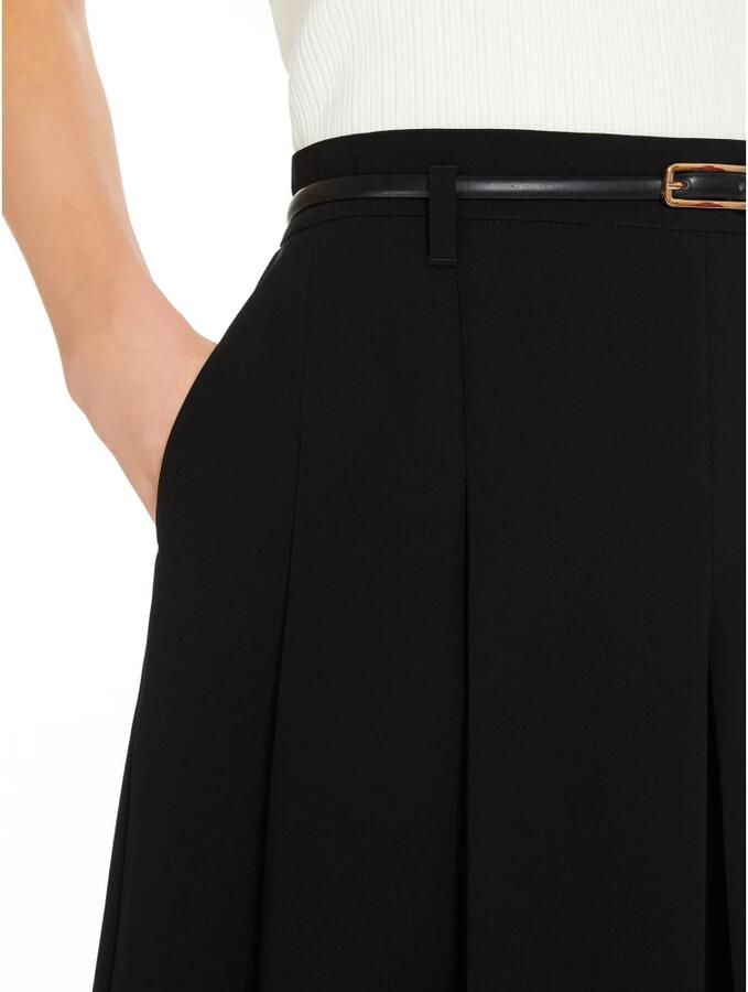 Max Mara Studio Hoge taille cady shorts met bijpassende riem Black Dames - Foto 2