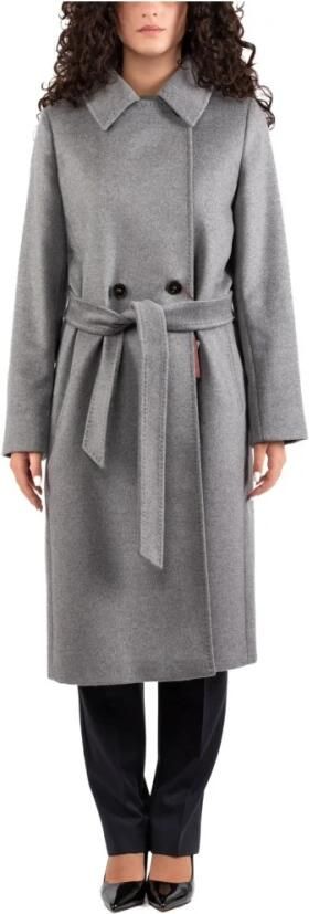 Max Mara Studio Stijlvolle Jas met Bcollag Ontwerp Gray Dames - Foto 3