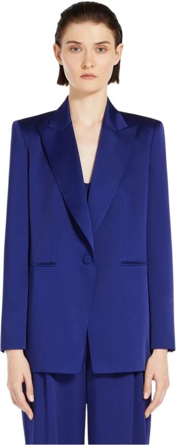 Max Mara Studio Stijlvolle Jas voor Vrouwen Blue Dames - Foto 2