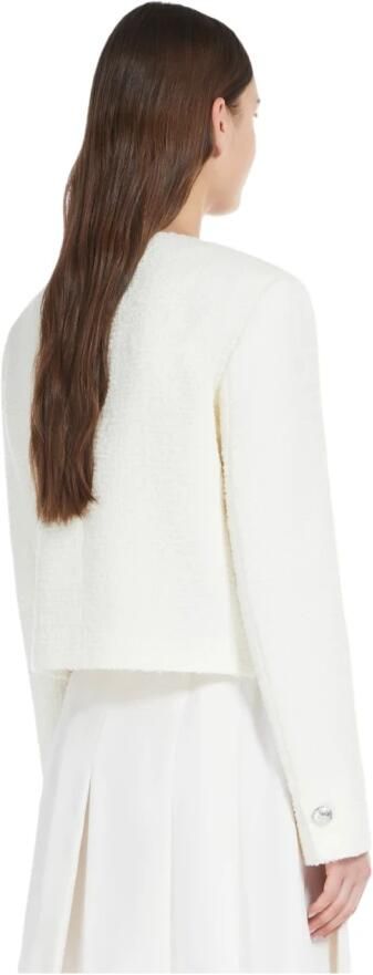 Max Mara Studio Stijlvolle Jas voor Vrouwen White Dames - Foto 4