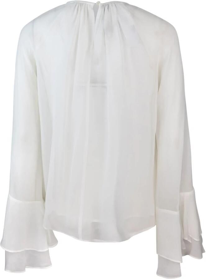 Max Mara Studio Regular fit zijden blouse met plooien model 'ZEO' - Foto 3