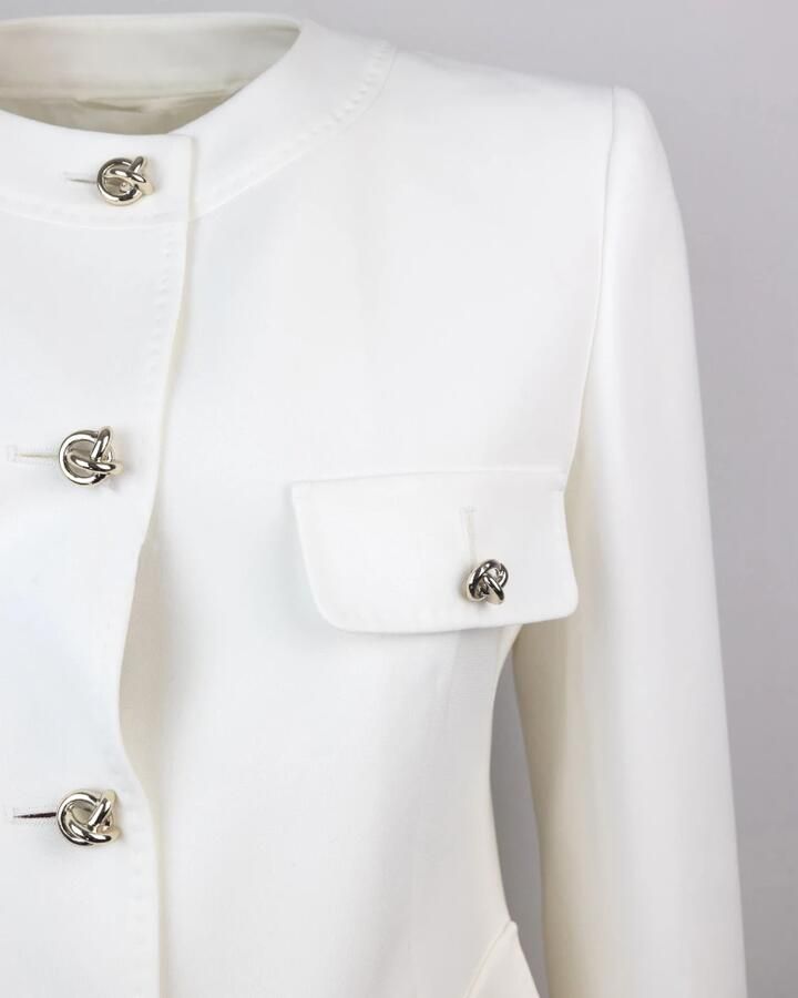 Max Mara Studio Witte Jassen in Triacetaat Polyester Mix White Dames - Foto 3