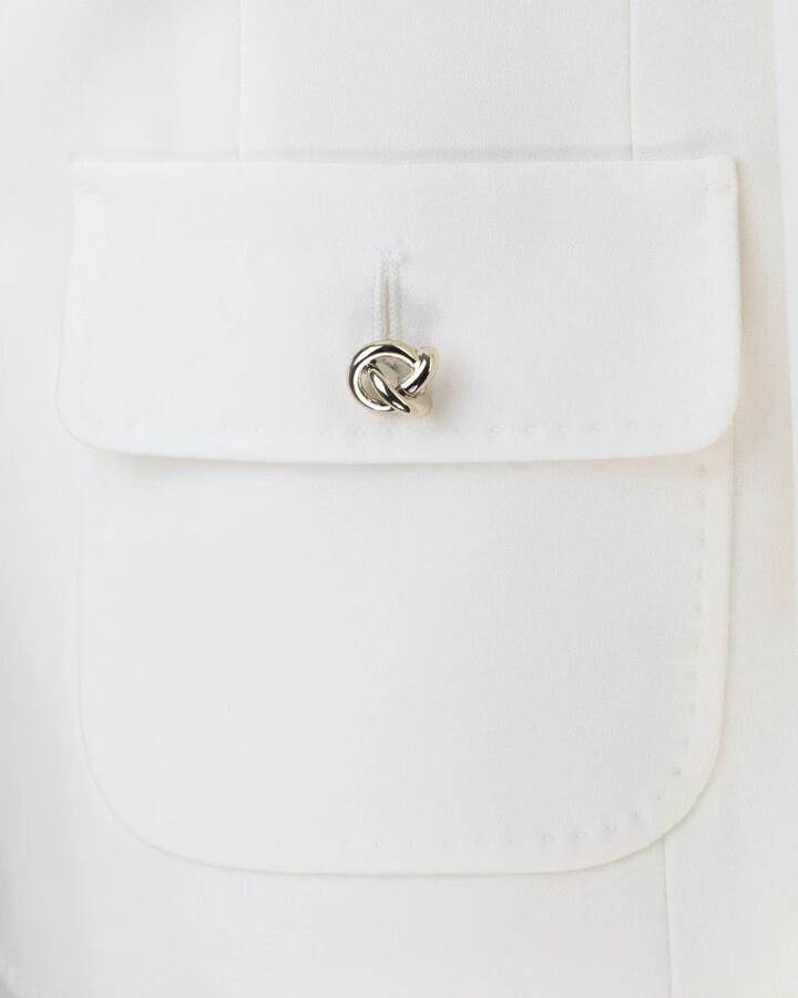 Max Mara Studio Witte Jassen in Triacetaat Polyester Mix White Dames - Foto 4