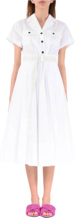 Max Mara Studio Midi -jurk gebakken model Wit Dames