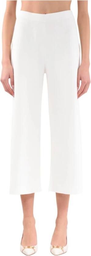 Max Mara Studio Model bijgesneden broek Wit Dames