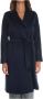 Max Mara Studio Blauwe Overjas met Juweelgesp Blue Dames - Thumbnail 1