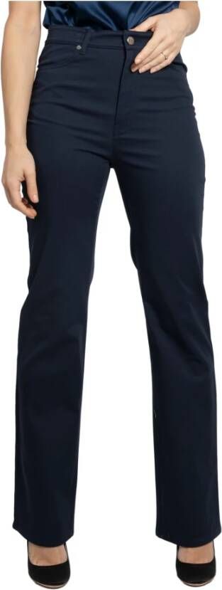 Max Mara Studio Rechte Broek Blauw Dames