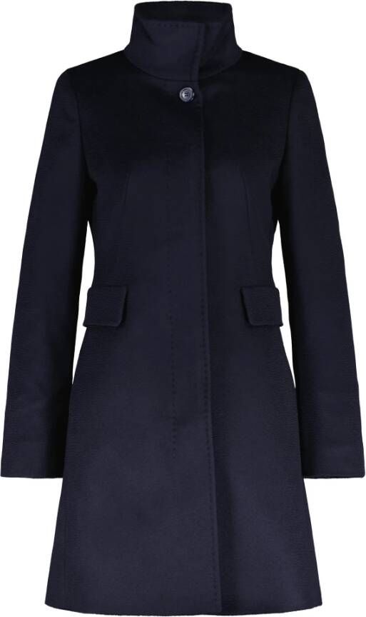 Max Mara Studio Single-Breasted Coats Blauw Dames