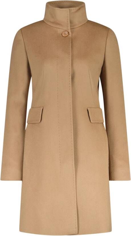 Max Mara Studio Single-Breasted Coats Bruin Dames