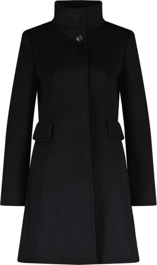 Max Mara Studio Single-Breasted Coats Zwart Dames