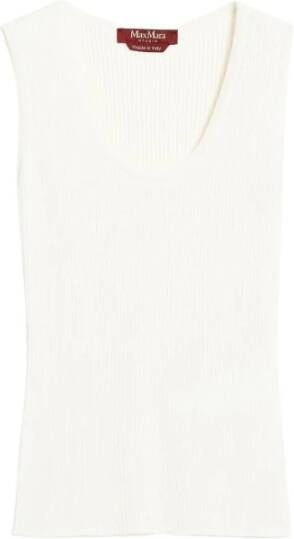 Max Mara Studio Sleeveless Tops Beige Dames