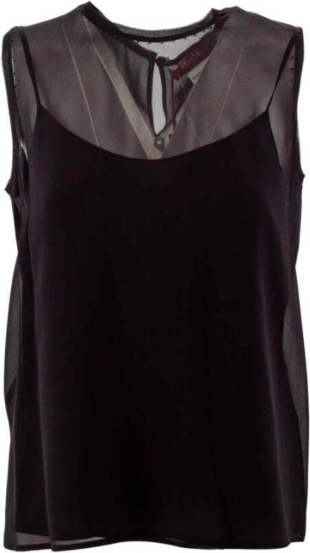 Max Mara Studio Sleeveless Tops Zwart Dames