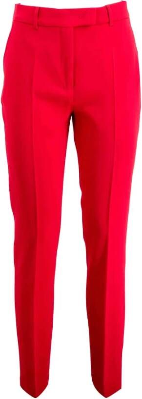 Max Mara Studio Elegante Triacetaat Polyester Broek Red Dames
