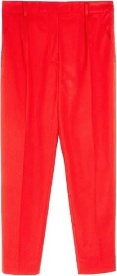 Max Mara Studio Straight Trousers Rood Dames