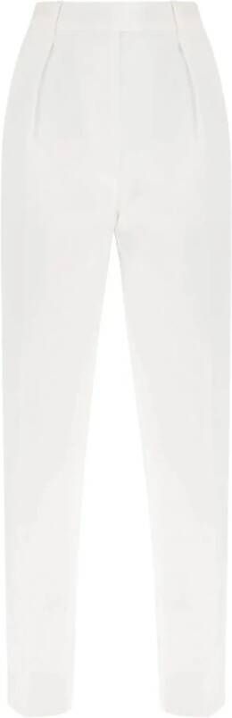 Max Mara Studio Straight Trousers White Dames