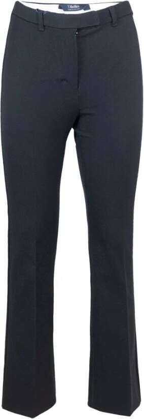 Max Mara Zwarte Umanita Broek met Wijd Uitlopende Pijp Black Dames