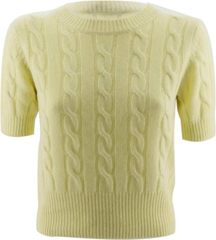 Max Mara Studio Trui met ronde hals Geel Dames