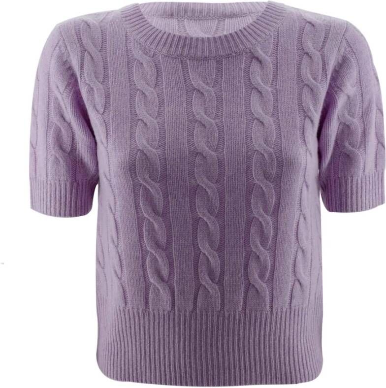 Max Mara Studio Trui met ronde hals Paars Dames
