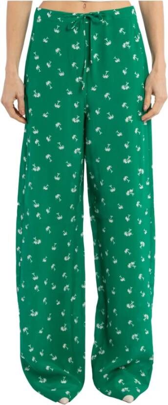 Max Mara Studio Wide Trousers Groen Dames