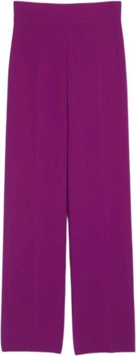 Max Mara Studio Wide Trousers Purple Dames