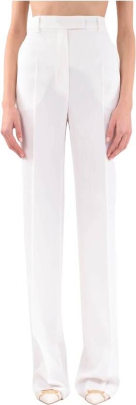 Max Mara Studio Wide Trousers White Dames
