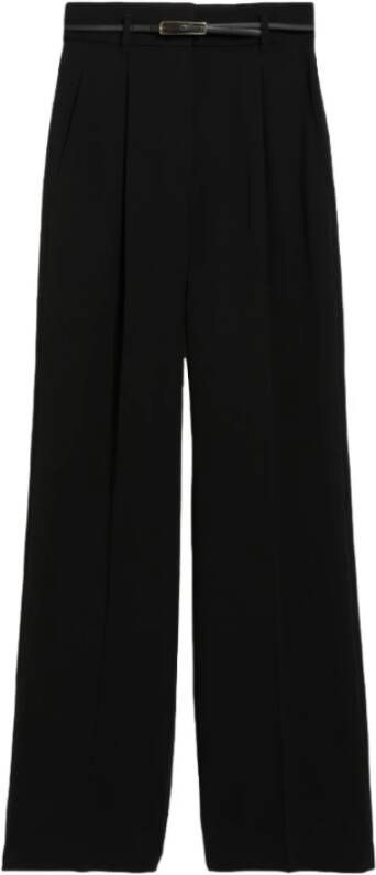 Max Mara Studio Wide Trousers Zwart Dames