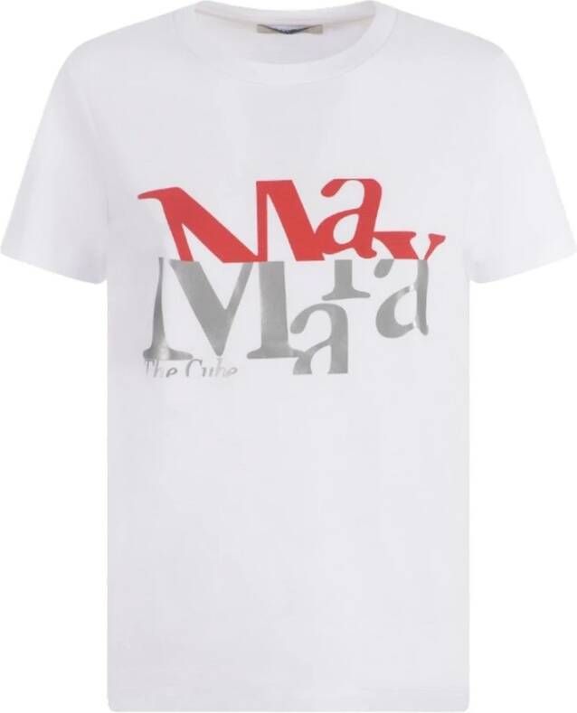 Max Mara Dames Katoenen T-Shirt White Dames