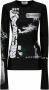 SPORTMAX Cyber Effect Zwart Wit Bodysuit Black Dames - Thumbnail 1
