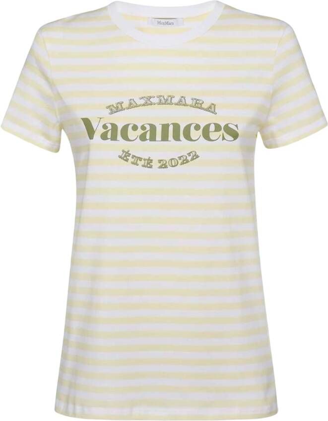 Max Mara Tijdloos katoenen T-shirt voor modieuze vrouwen Geel Dames