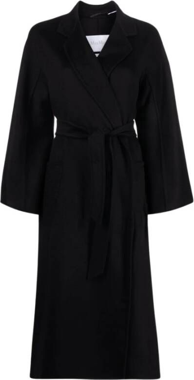 Max Mara Tijdloze zwarte ceintuurjas voor dames Zwart Dames
