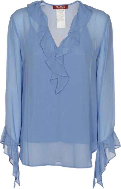 Max Mara Top Clear Blue Blauw Dames