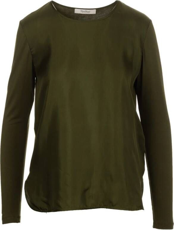 Max Mara Tops met lange mouwen Groen Dames