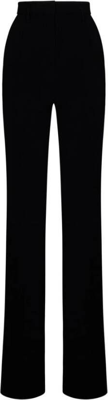 Max Mara Uitlopende zwarte broek met hoge taille Zwart Dames
