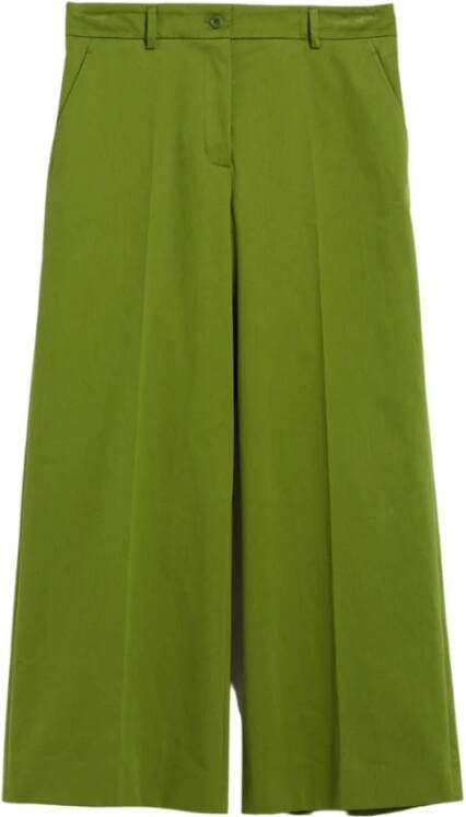Weekend Cropped Trousers Green Dames