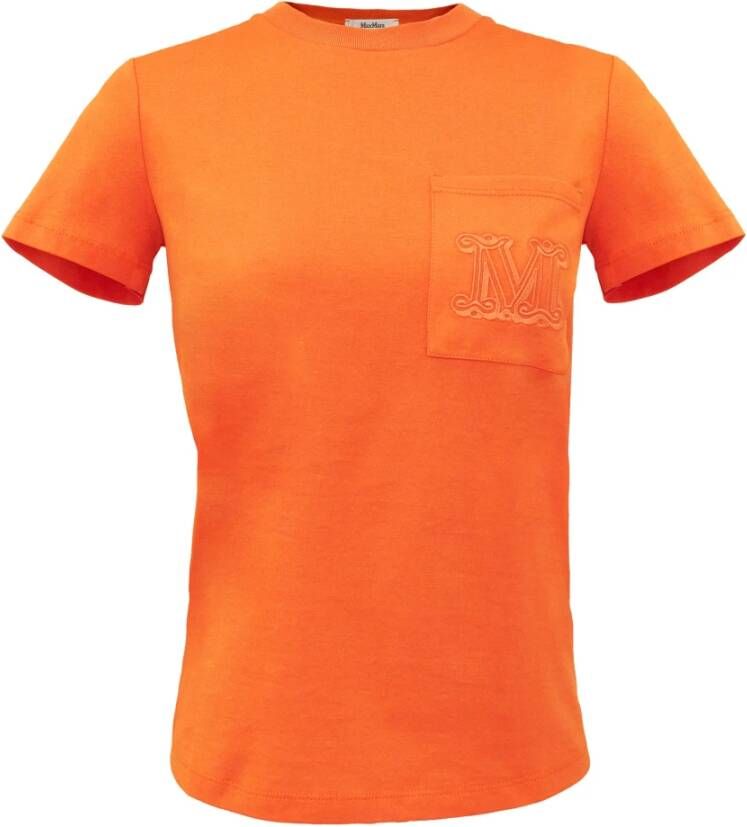Max Mara Valido Orange T-Shirt Oranje Dames