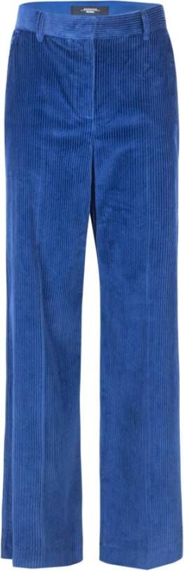 Max Mara Velvet Rechte Pijp Broek Blauw Dames