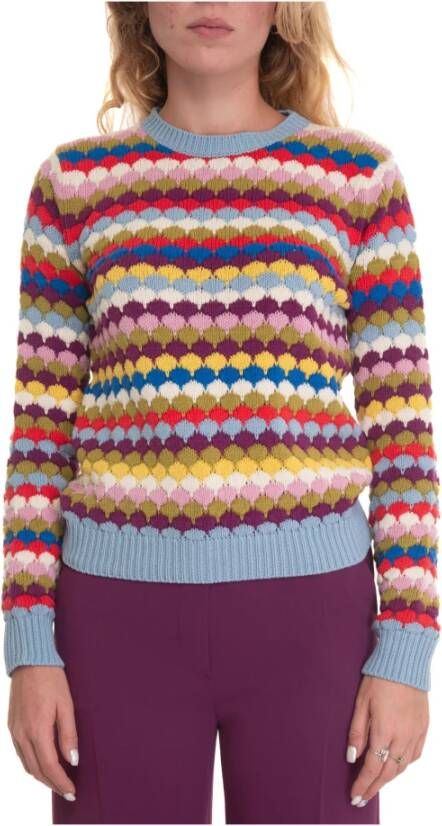 Max Mara Weekend Albero Wafel Gebreide Trui Meerkleurig Dames