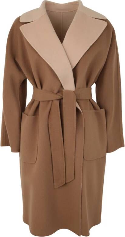 Max Mara Weekend Belted Coats Bruin Dames